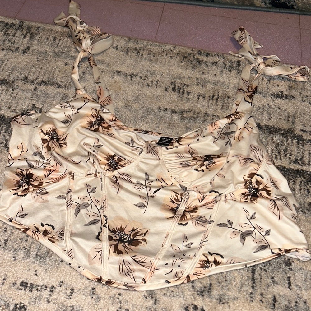 SHEIN corset crop top